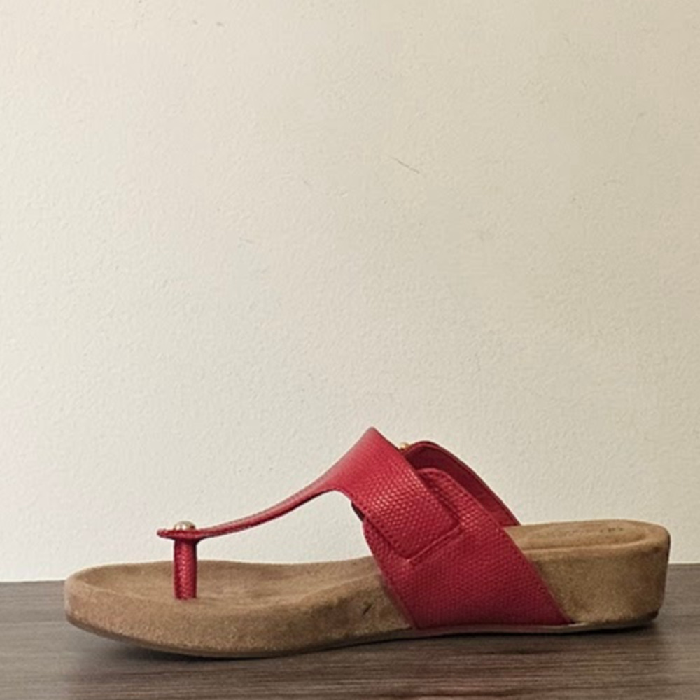 GIANI BERNINI Women's Memory Foam River Sandals Size 6 Red Lizard   NWT - Picture 4 of 7